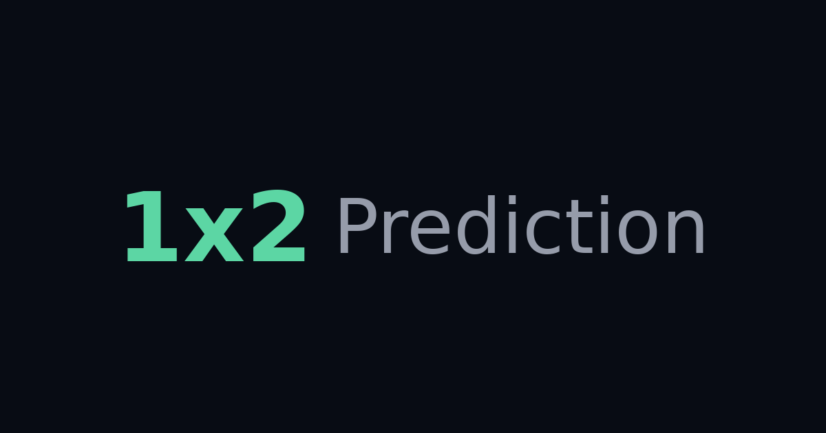 1x2 Prediction - Football Statistics and AI Predictions | Tip 1x2